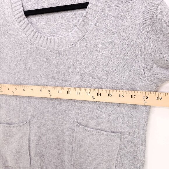 Moth Anthropologie Wool Cashmere Sweater Top Size XXS Oversized Gray Pockets - Picture 8 of 12